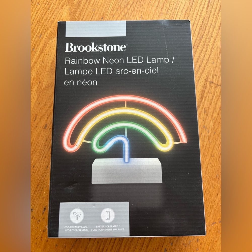 NEW Brookstone Rainbow Neon LED Lamp